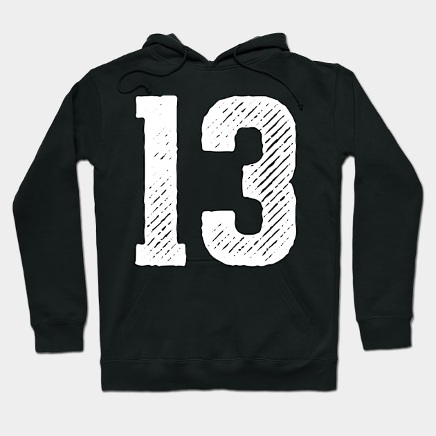 Rough Number 13 Hoodie by colorsplash